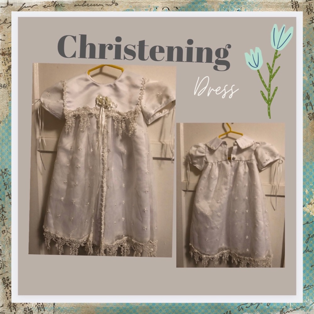 Christening Dress with Bonnet